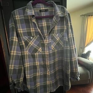 Ralph Lauren Purple and Green Plaid Shirt